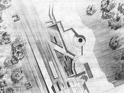 Bunker drawing #2 drafting graphite hand drawing sketch texture