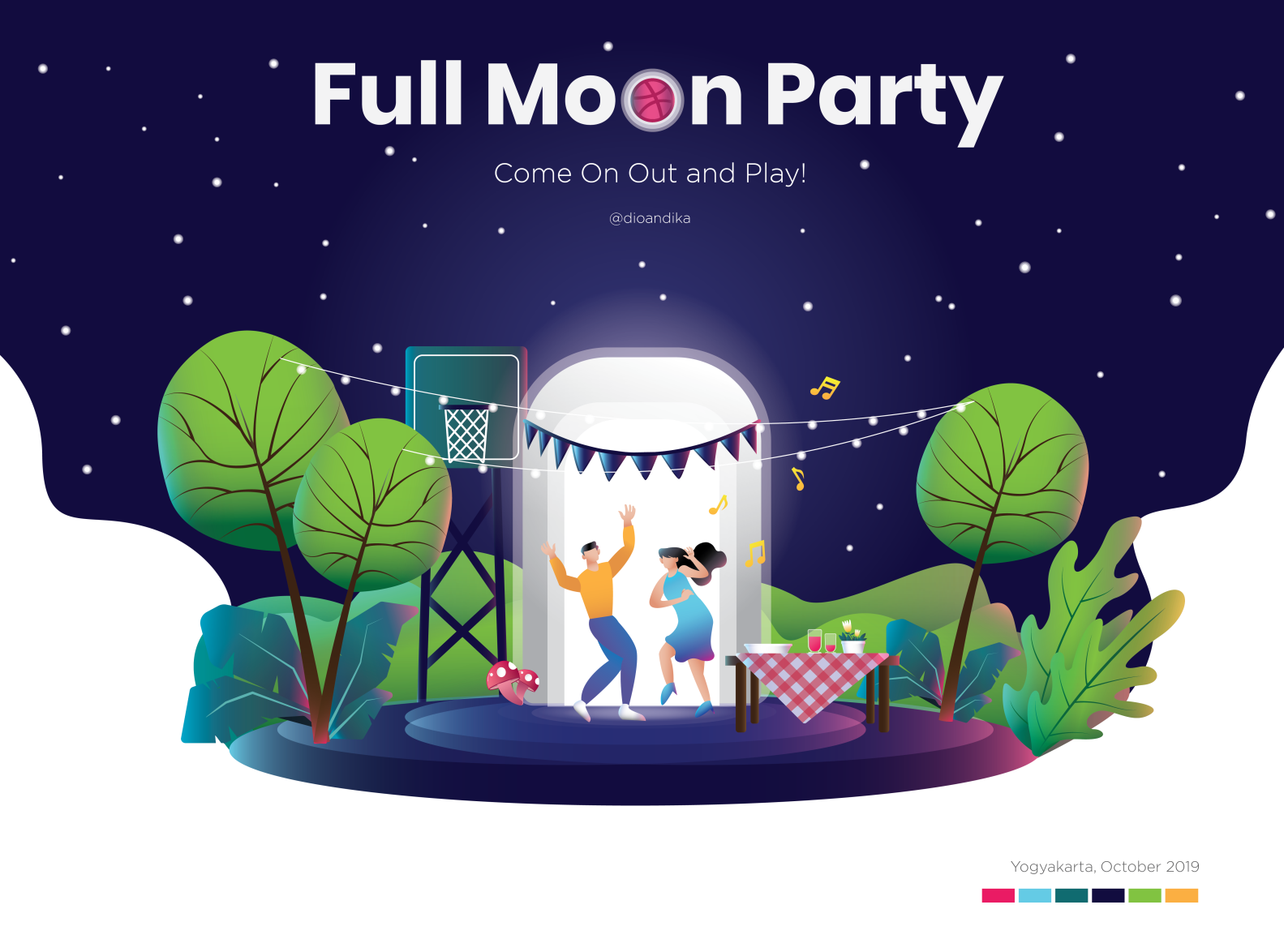 Full Moon Party by Dio Andika Kautsar on Dribbble