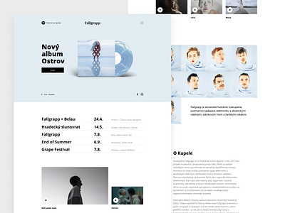Fallgrapp - One page album band clean clean ui fallgrapp lukas misko minimal music one page simple simple clean interface ux web design