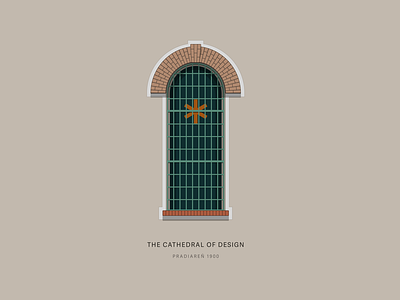 The Cathedral of Design architecture cathedral clean design graphic design illustration minimal window
