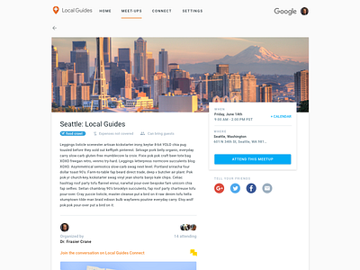 Local Guides Meet-up page (desktop) desktop google local guides ui ux web