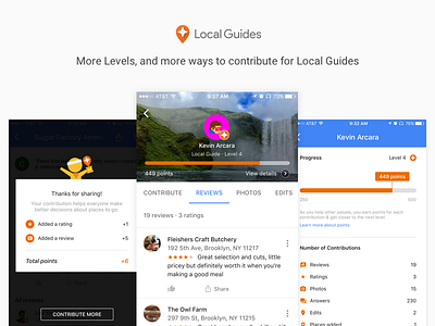Local Guides new points system google maps local guides mobile ui design ux design