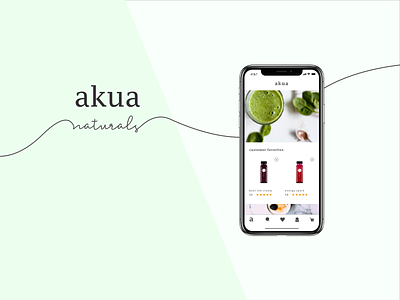 Akua Naturals app branding design ui ux