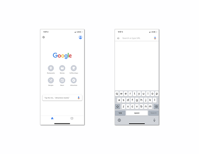 Google App - Reachability Redesign app design google reachability redesign ux