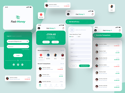 Fast-Money ( Banking App ) app application baking app branding clean finance finance app finance business money app trendy app ui design