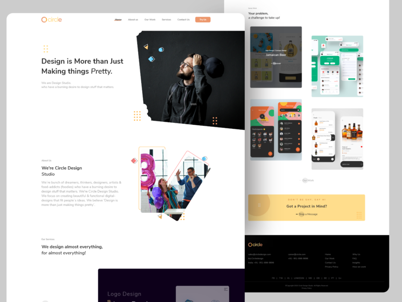 Circle (Design Studio) typography type minimal icon vector illustration branding clean app design