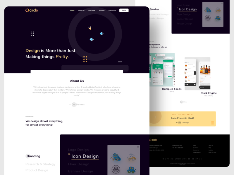 Design studio typography type minimal icon vector illustration branding clean app design