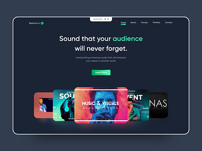 Soundience (Music Website) app branding clean design icon illustration minimal type typography vector