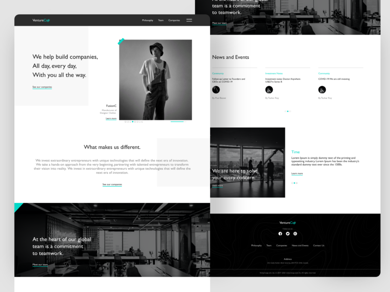 Venture Cap minimal icon illustration vector branding clean app design website concept website builder webdesign concept website design