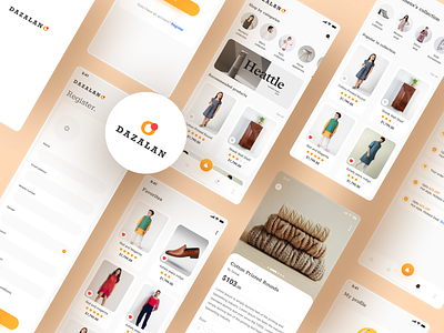 DAZALAN (Shop Now) app app design apparel application buy logo dailyui design app designs ecommerce event selling ui uiux ux