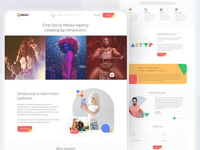 Owlee - Social Website Design