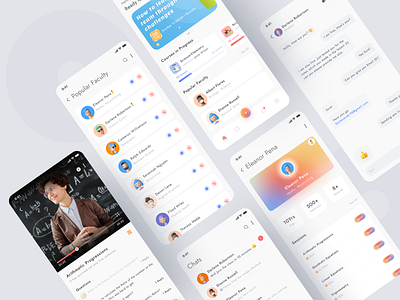 E-Learning UI app branding clean design icon illustration minimal mobile mobile app mobile app design mobile design mobile ui type typography ui ui design uidesign uiux vector