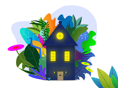 House Illustration adobe illustrator branding design design agency illustration vector
