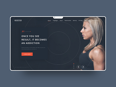 Fitness Firm Landing Page animation app brand branding character clean design fitness health icon illustration illustrator ios logo minimal type typography ui vector website