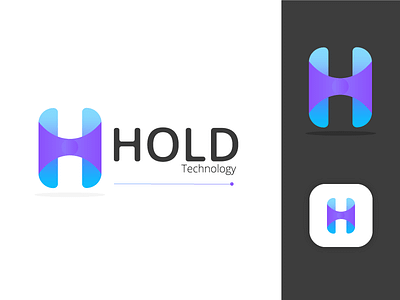 Hold Technology (Logo Design) app art brand branding clean design flat icon icons identity illustration illustrator ios lettering logo type typography ui vector web