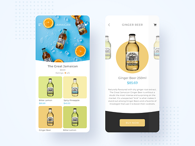 The Great Jamaican App (BEER) app app design application beer app clean design minimal mobile mobile app mobile ui product app prototype ui