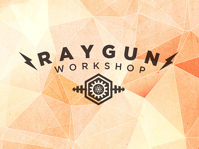 Raygun Workshop Logo bolts electric power ray gun retro sci fi workshop