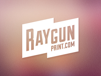 RaygunPrint.com Logo 1 blur bolt gun identity lightning logo ray white
