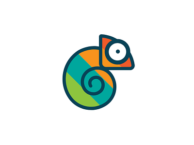 Chameleon illustration logo