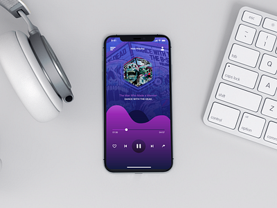 Music App inspired by Dance with the Dead iphone x music