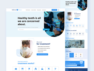 Dental project application design branding design illustration logo modern redesign concept ui vector website