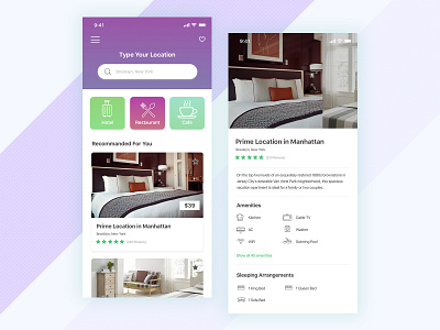 Hotel Roombooking application design booking app design mobile app redesign concept ui ux