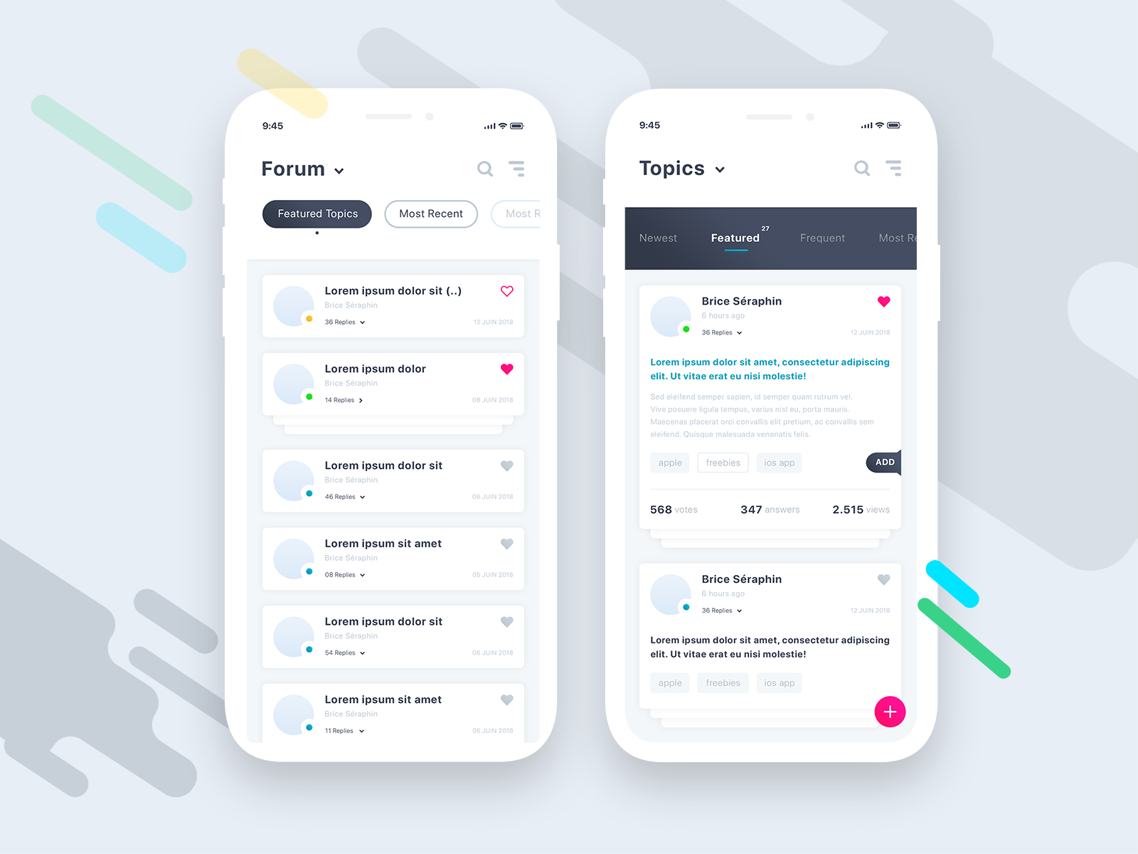 Forum by Creaftedpixxxels on Dribbble