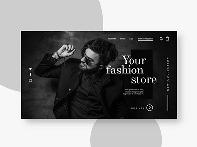 Fashion Store black fashion design ecommerce design fashion store fasion store website online shopping online store website