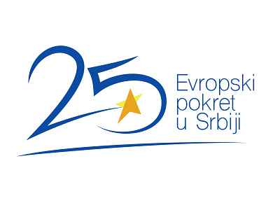 25 Epus creativity european movement in serbia idea jubilee logo logo design logo idea vector
