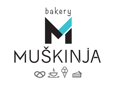 Bakery M bakery graphic design logo logo design logo idea modern logo