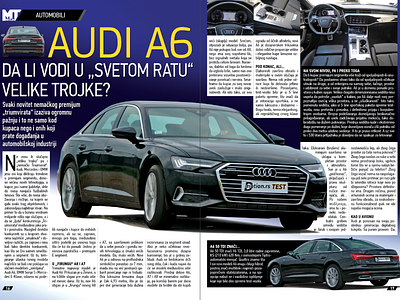 Audi A6 audi audi a6 auto concept graphic design magazine magazine graphic design new