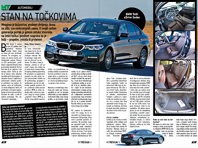 BMW 540i bmw car graphic design magazine magazine ad magazine design