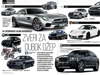 54th Belgrade's Cars Fair graphic design igor sandic magazine design