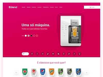 Product landing page for B.blend