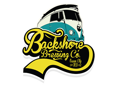 Backshore Brewing beer beer label brewing vw bus