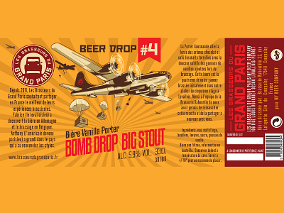 Grand Paris Bomb Drop beer bomb brewery craft french grand paris label plane