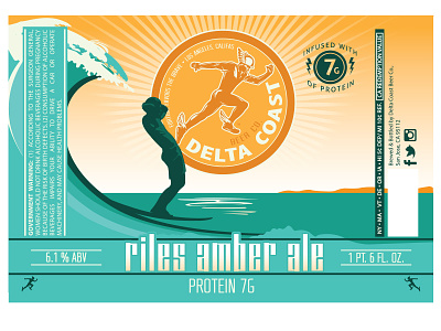 Riles Amber Ale ale beach beer brewery craft label surf