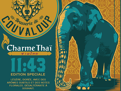 Couvaloup Brewing Charme Thai Elephant beer brewery craft elephant label swiss