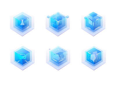2.5d-2 3d blue design icon