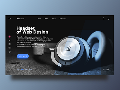Headest of web Design the headset ui ui ux design web design