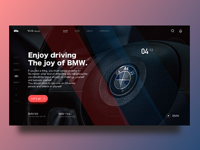 BMW - Enjoy Driving bmw driving practice typography ux vector web web ad webdeisgn