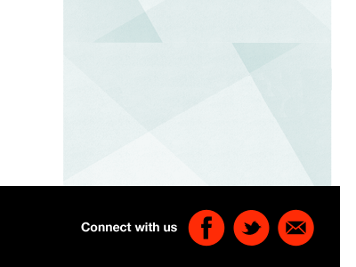 Footer clean contrast footer red social icons tedx