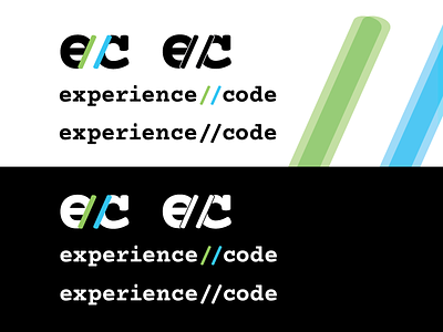 Experience Code Green/Blue logo wordmark
