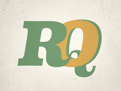 R of Q - warmish depth green and gold logo