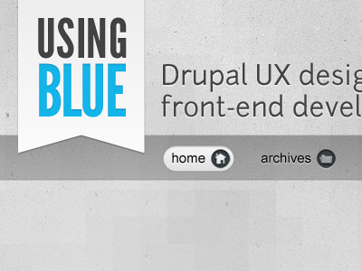 Site ID and Nav blue drupal icons navigation