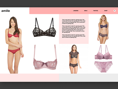 Intimate Apparel UI Design branding fashion intimates lingerie ui ux web design women