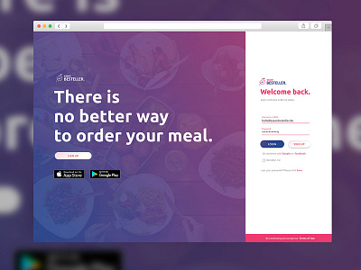 Feedback Wanted! Login Screen for Catering Firms.