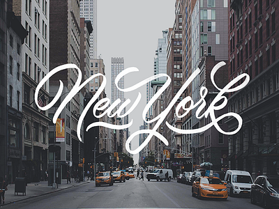 New York lettering newyork