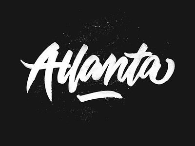 Atlanta ginozko lettering places typography