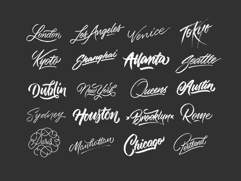 Cities | A Raw Brush Lettering Series newyork cities places ginozko typography lettering